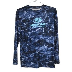 Mossy Oak Long Sleeve Men’s Fishing Shirt - Size Large- EUC